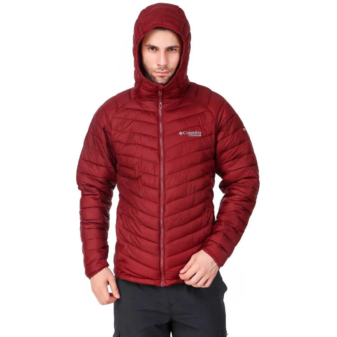 Columbia Men Red Omni-Heat 3D Snow Country Hooded Jacket