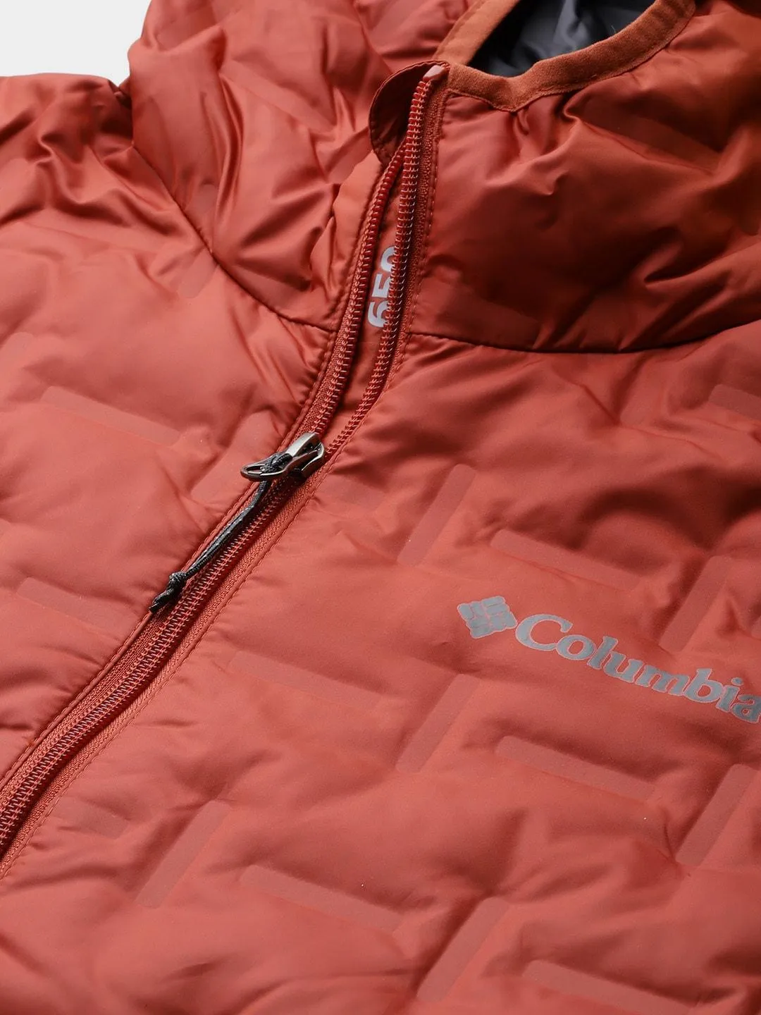 Columbia Men Red Omni-Heat Reflective Delta Ridge Hooded Down Jacket