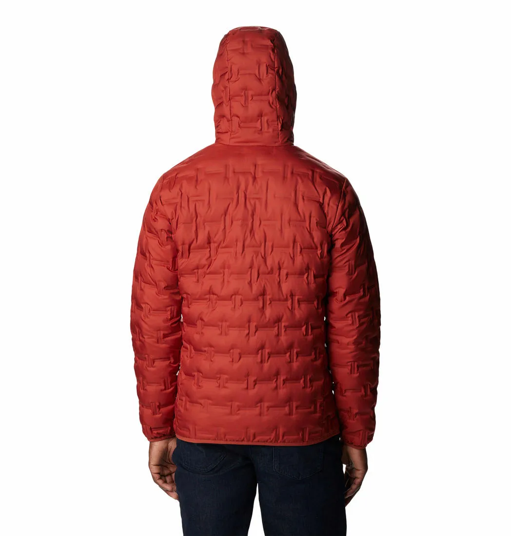 Columbia Men Red Omni-Heat Reflective Delta Ridge Hooded Down Jacket