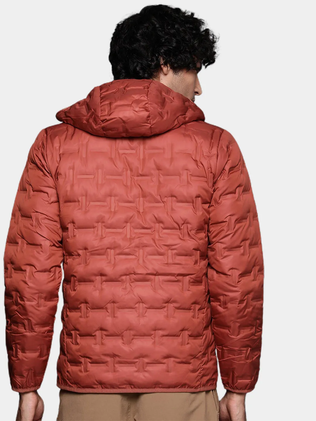 Columbia Men Red Omni-Heat Reflective Delta Ridge Hooded Down Jacket