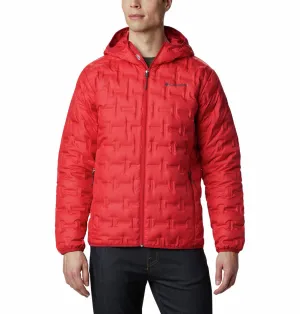 Columbia Men Red Omni-Heat Reflective Delta Ridge Hooded Down Jacket