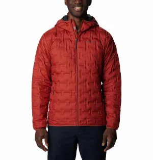 Columbia Men Red Omni-Heat Reflective Delta Ridge Hooded Down Jacket