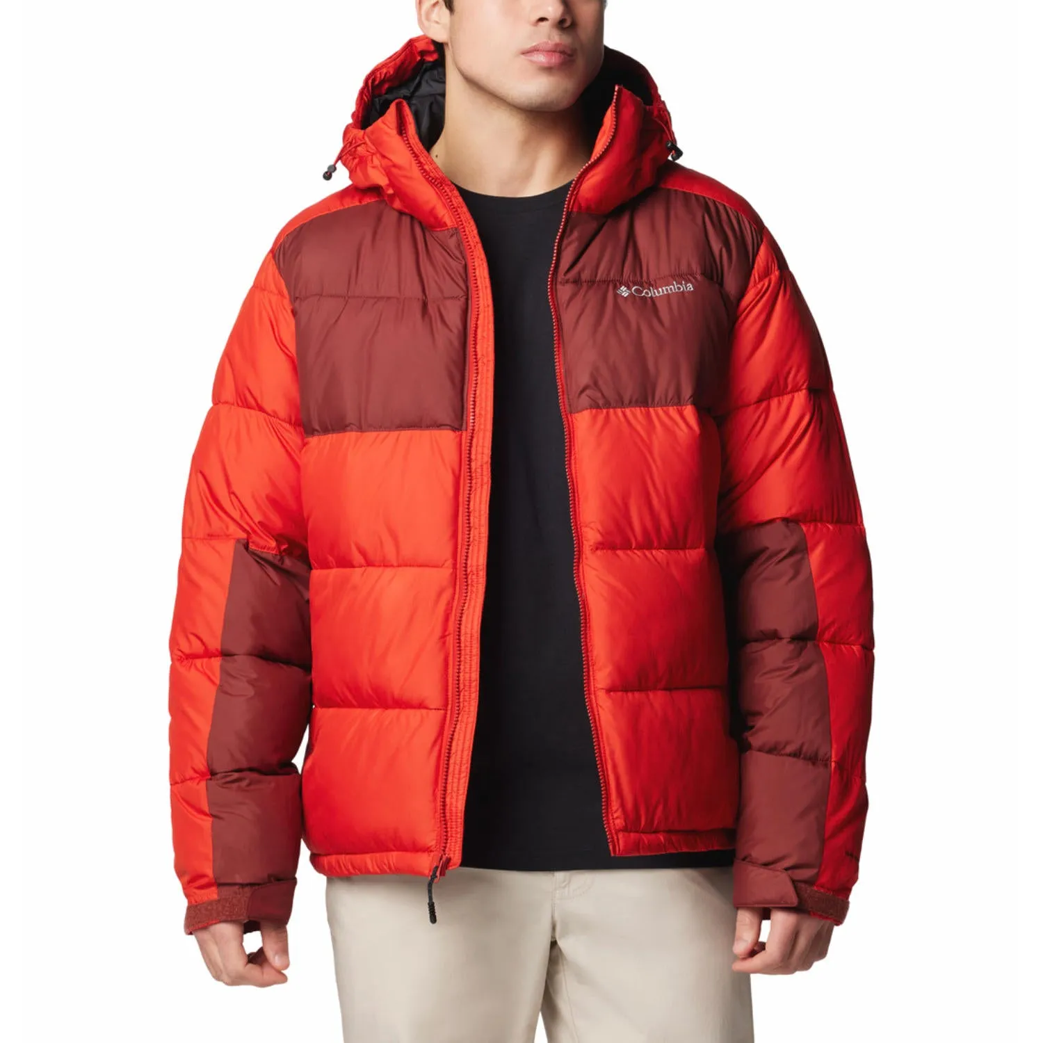 Columbia Men Red Omni-Heat Reflective Pike Lake II Hooded Jacket