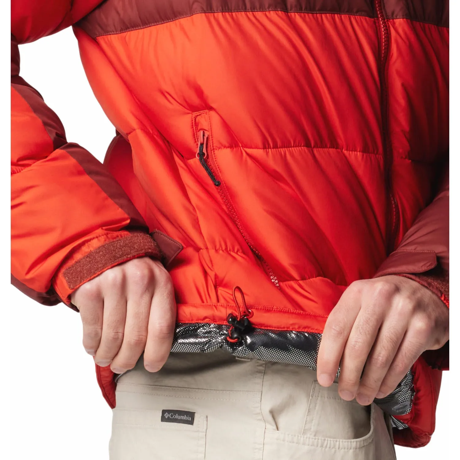 Columbia Men Red Omni-Heat Reflective Pike Lake II Hooded Jacket