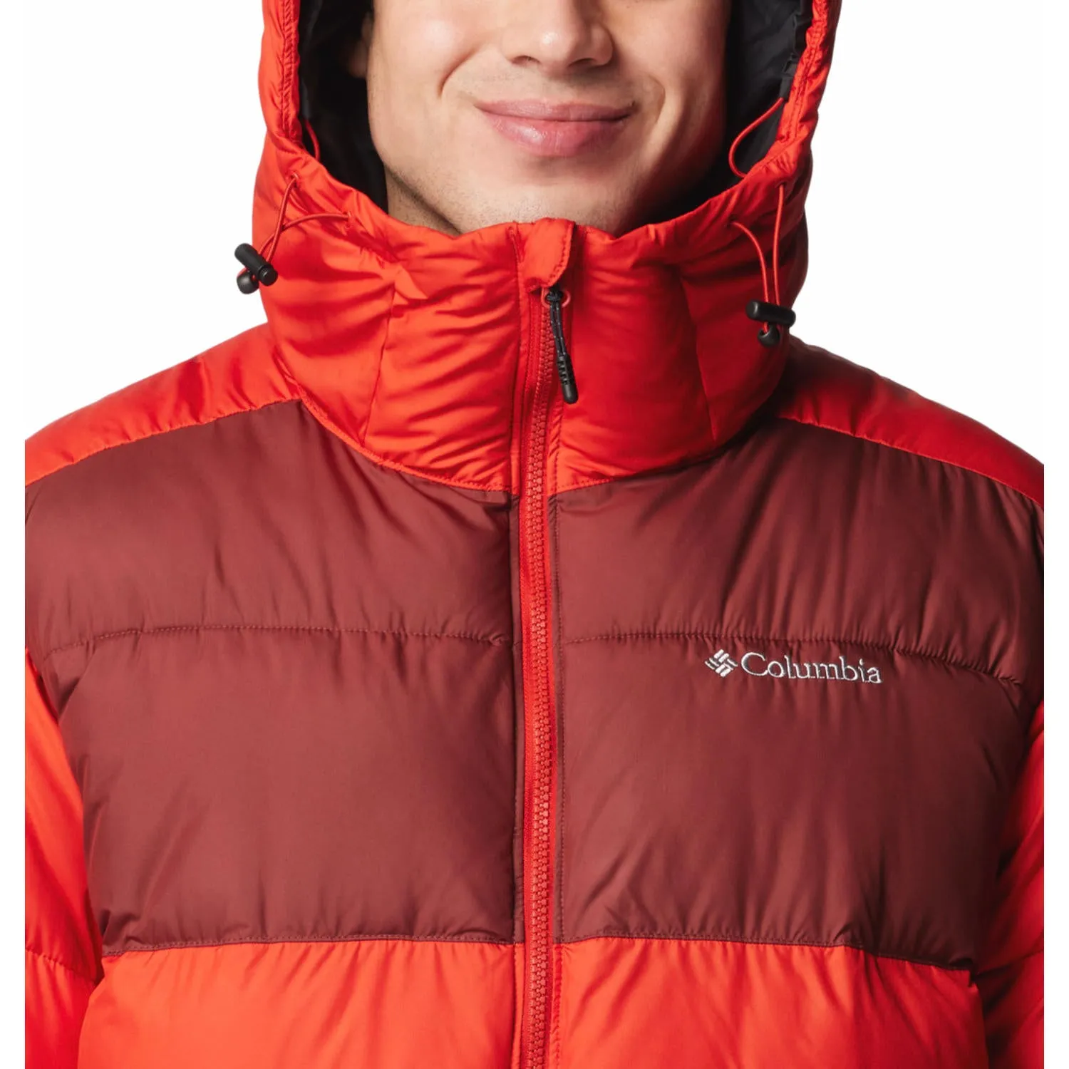 Columbia Men Red Omni-Heat Reflective Pike Lake II Hooded Jacket