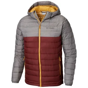 Columbia Men Red Omni-Heat Reflective Powder Lite Hooded Jacket