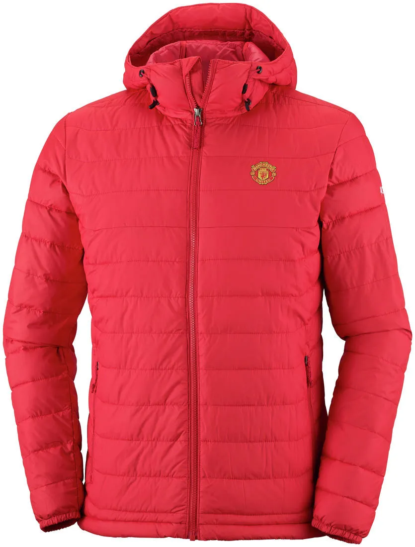 Columbia Men Red Omni-Heat Reflective Powder Lite Hooded Jacket