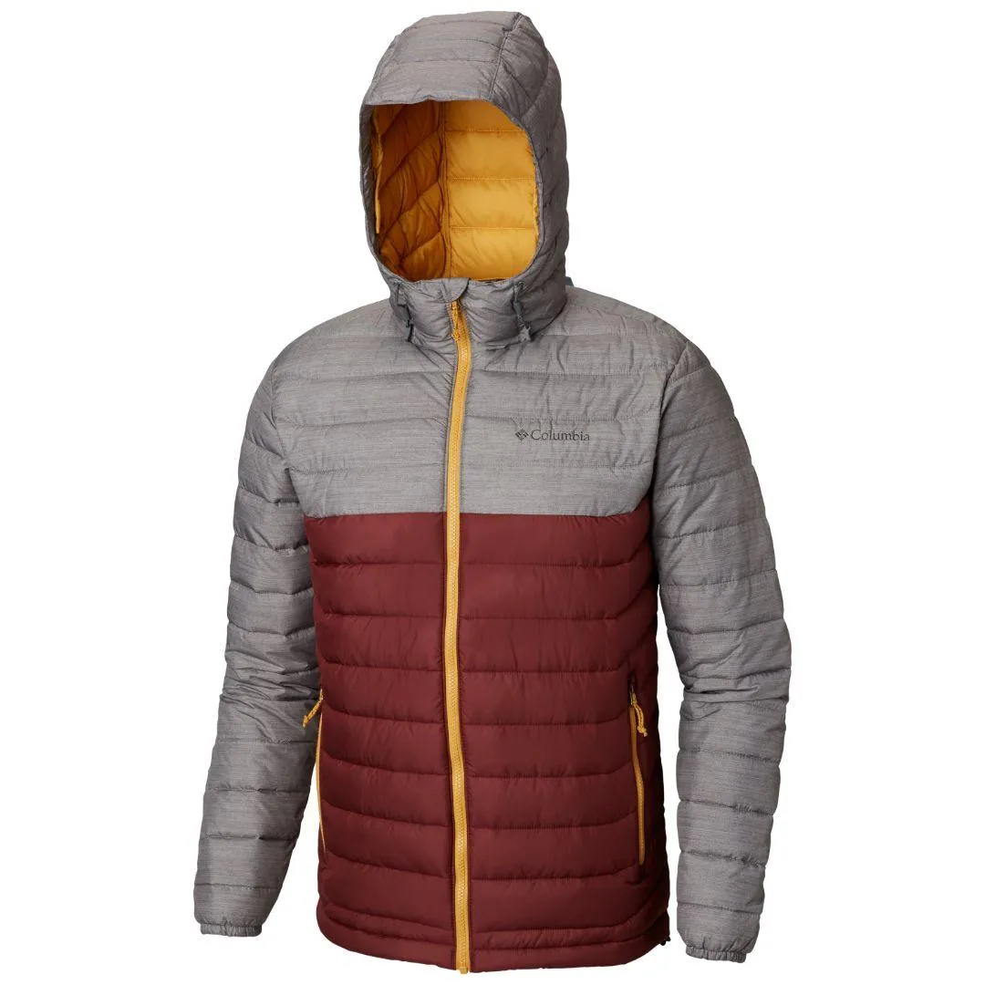 Columbia Men Red Omni-Heat Reflective Powder Lite Hooded Jacket