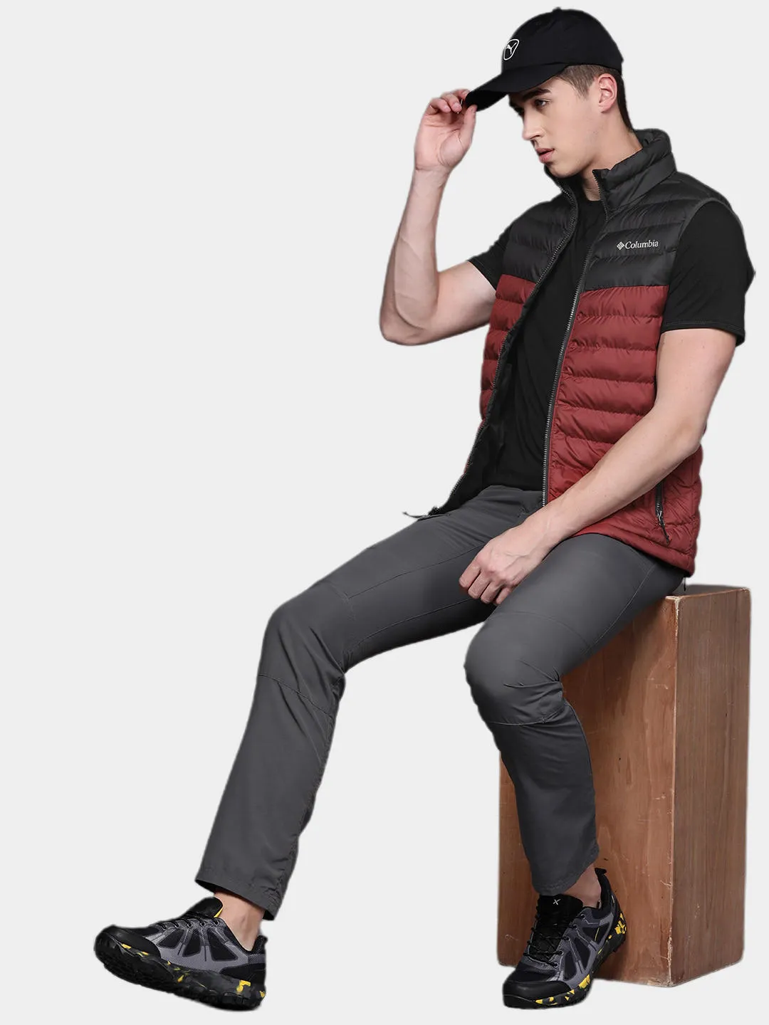 Columbia Men Red Omni-Heat Reflective Powder Lite Vest