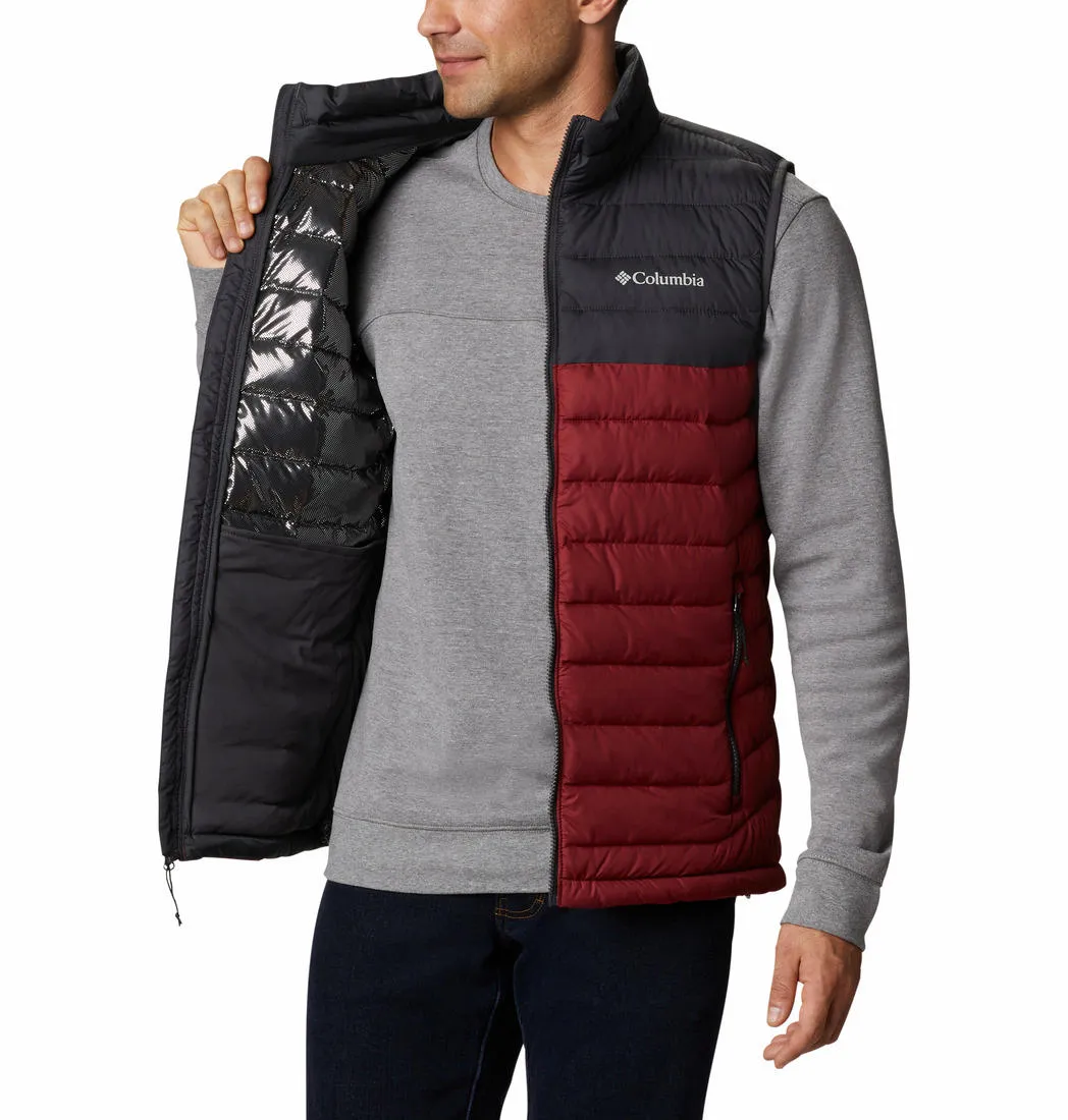 Columbia Men Red Omni-Heat Reflective Powder Lite Vest
