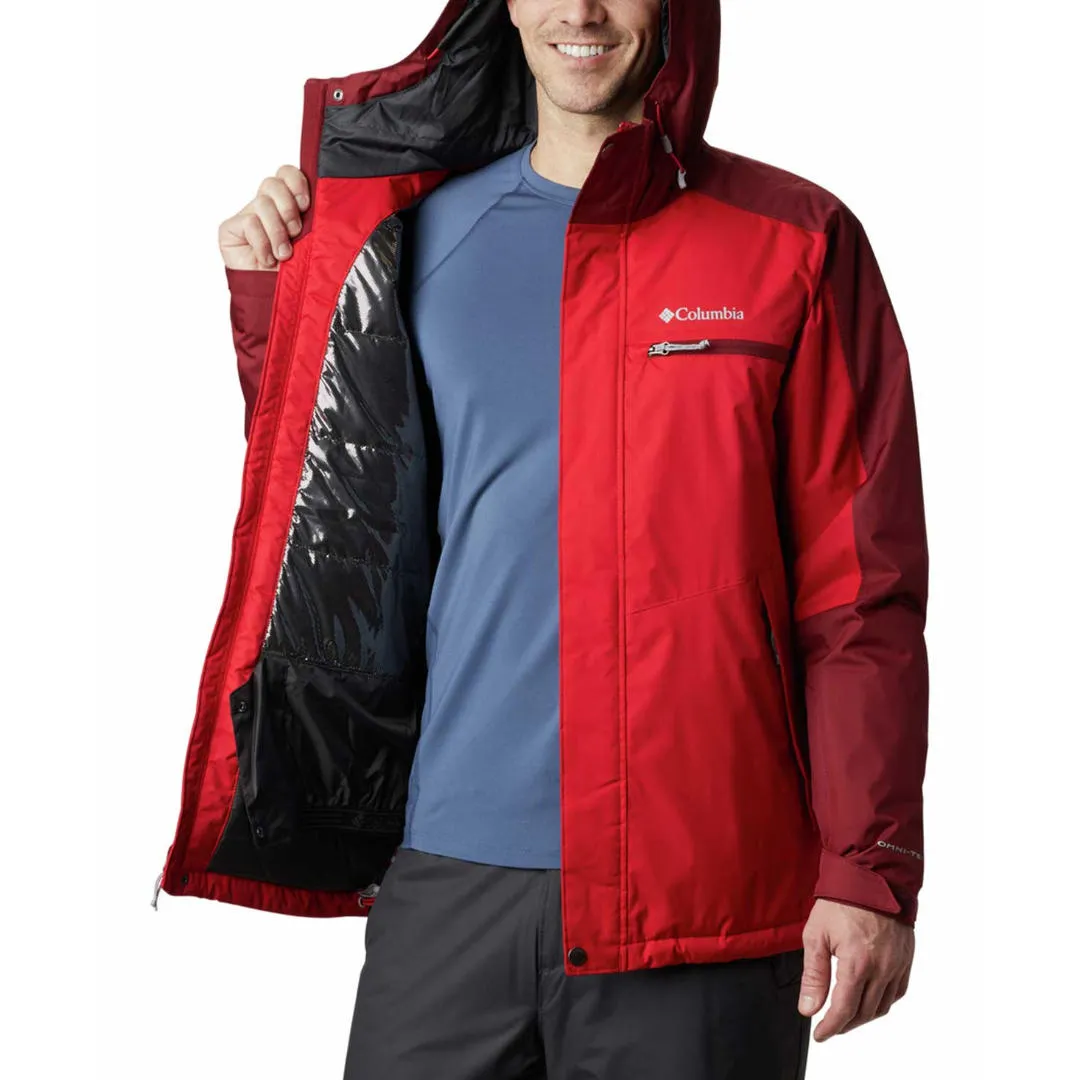 Columbia Men Red Omni-Heat Reflective Valley Point Jacket