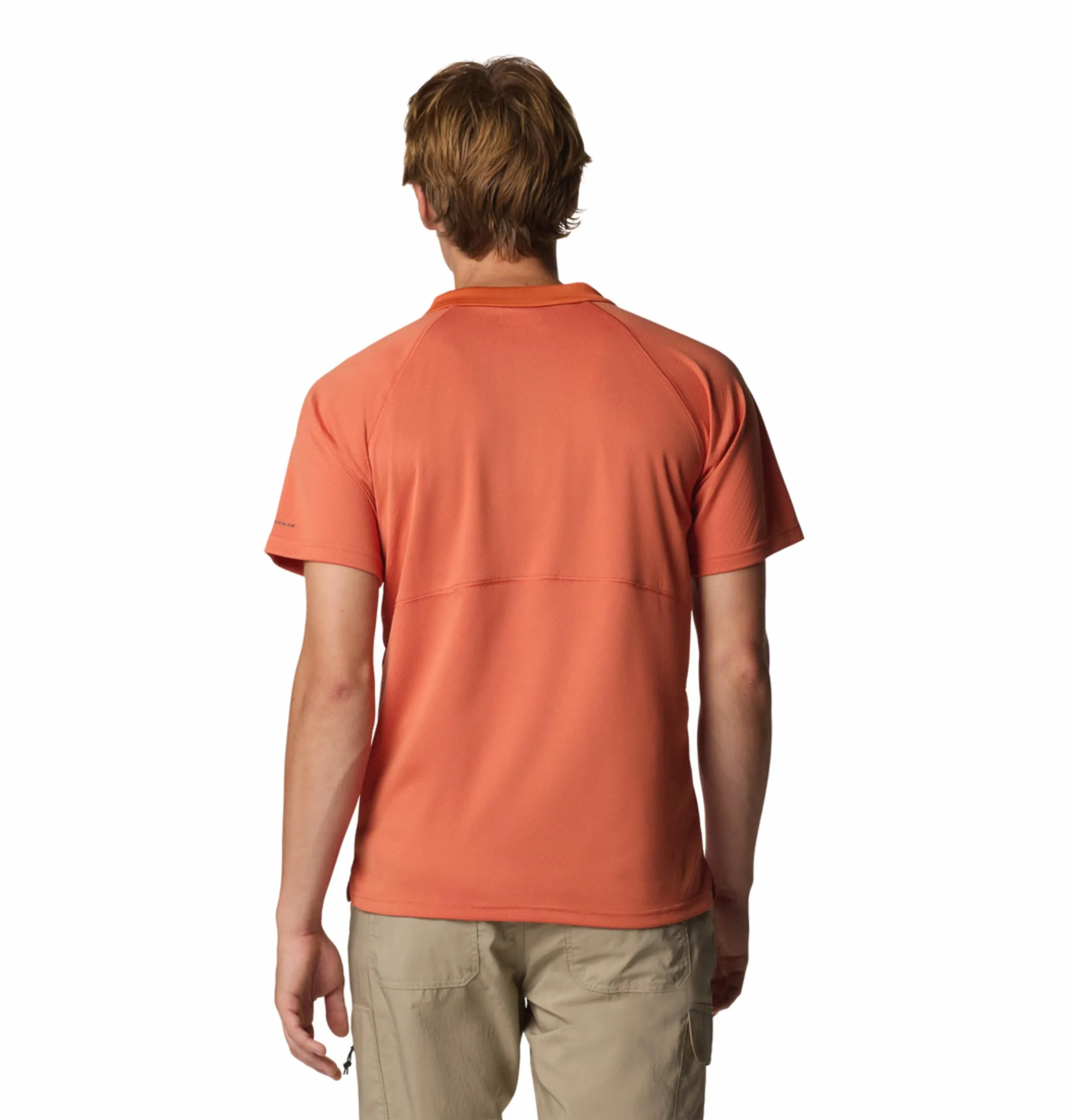 Columbia Men Red Omni-Shade Alpine Chill Pro Polo Tshirt