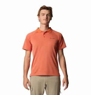 Columbia Men Red Omni-Shade Alpine Chill Pro Polo Tshirt