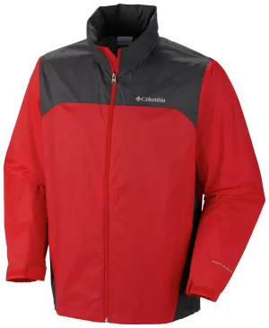 Columbia Men Red Omni-Shield Glennaker Lake Rain Waterproof Rain Jacket