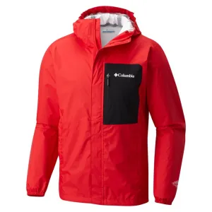 Columbia Men Red Omni-Tech Summit Sleeker Shell Waterproof Rain Jacket