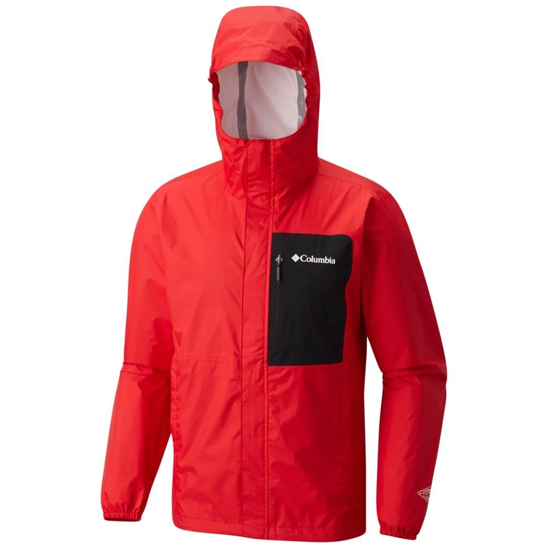 Columbia Men Red Omni-Tech Summit Sleeker Shell Waterproof Rain Jacket