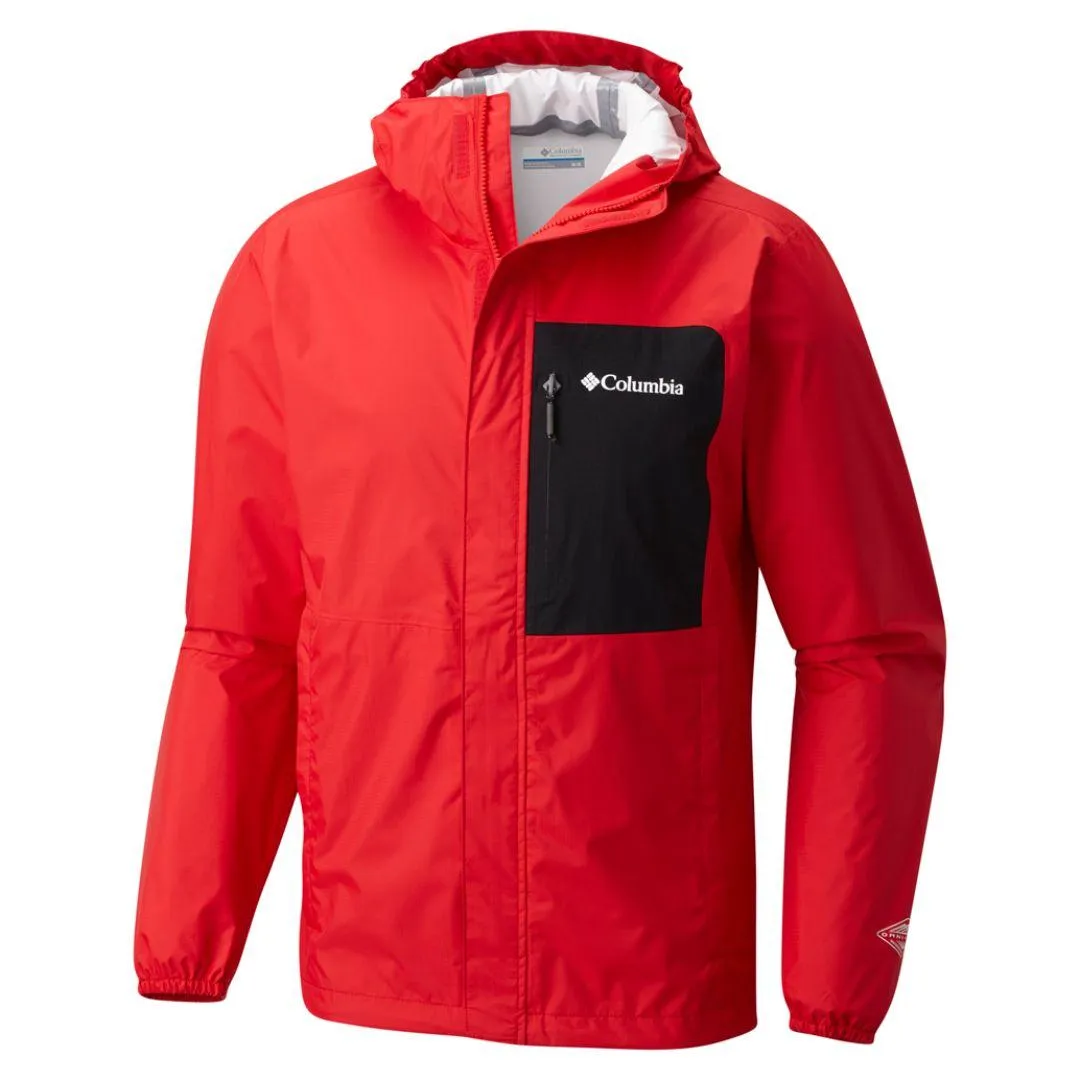 Columbia Men Red Omni-Tech Summit Sleeker Shell Waterproof Rain Jacket