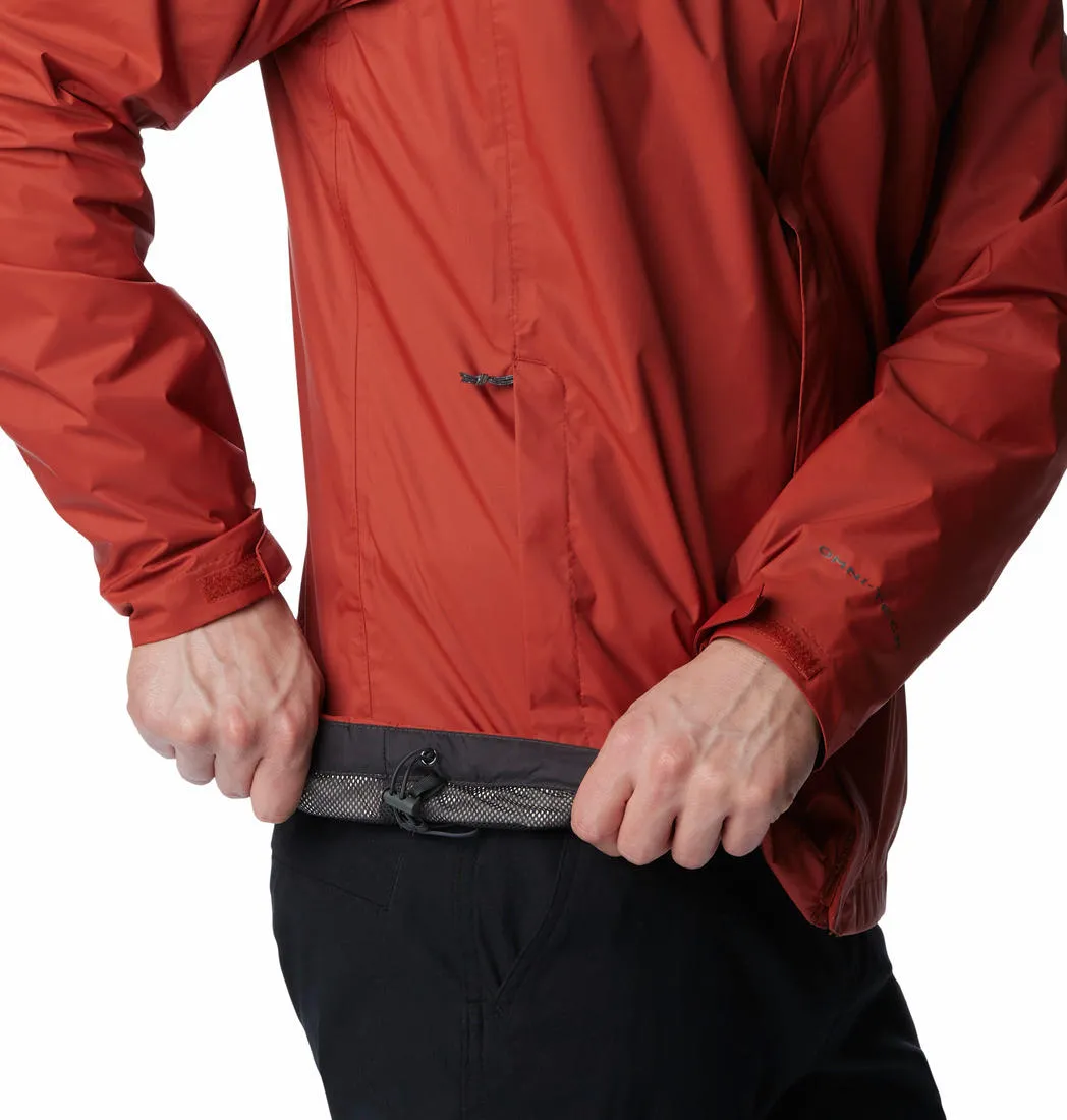 Columbia Men Red Omni-Tech Watertight II Waterproof Rain Jacket