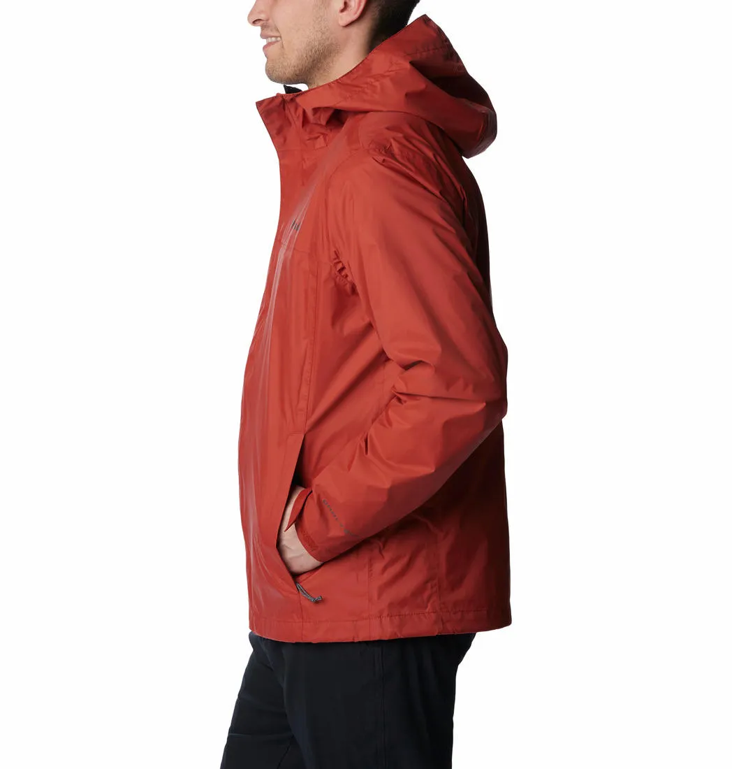 Columbia Men Red Omni-Tech Watertight II Waterproof Rain Jacket