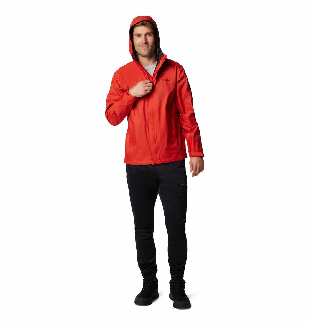 Columbia Men Red Omni-Tech Watertight II Waterproof Rain Jacket