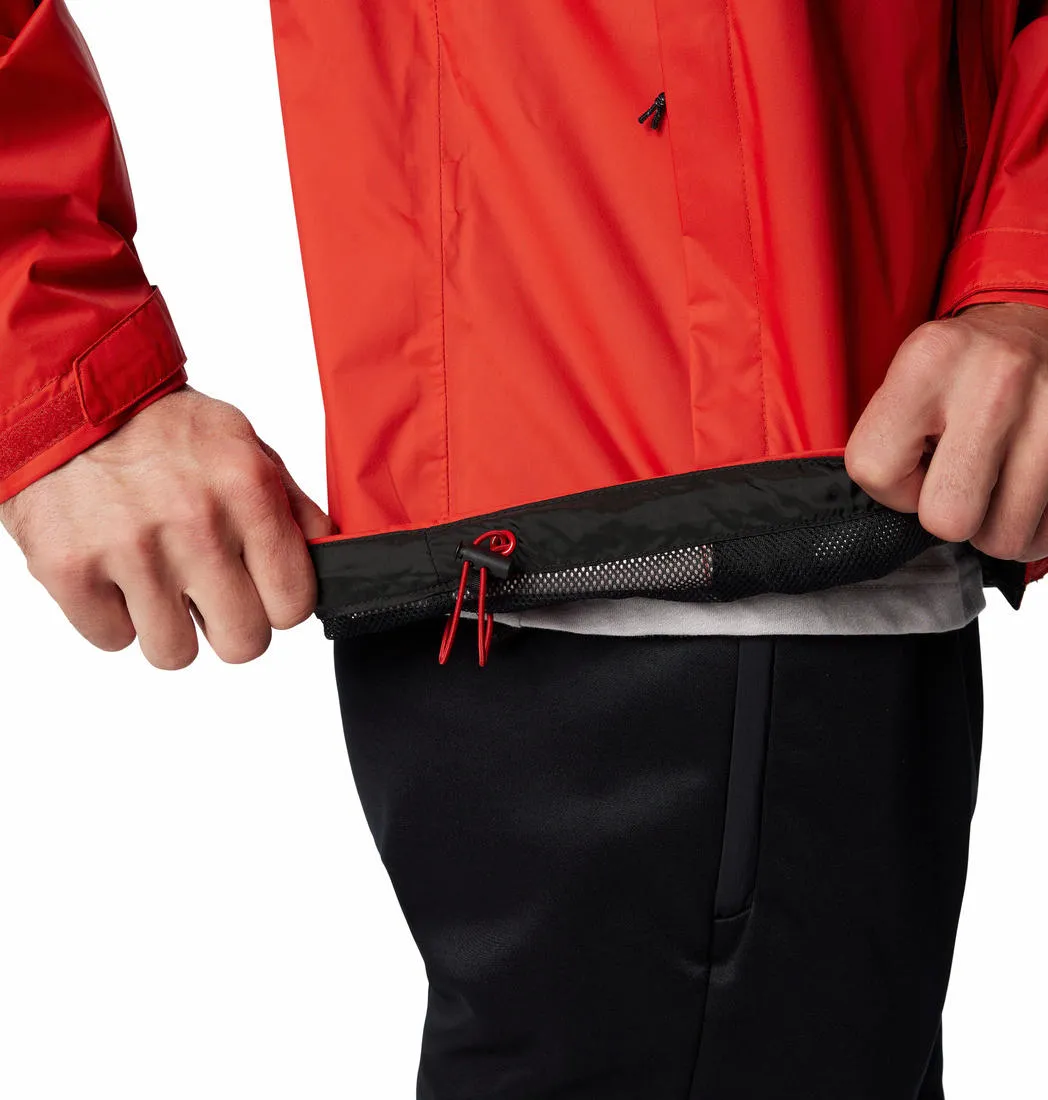 Columbia Men Red Omni-Tech Watertight II Waterproof Rain Jacket