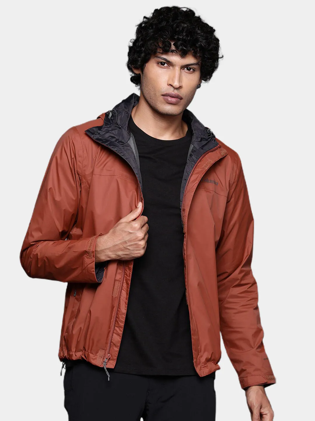 Columbia Men Red Omni-Tech Watertight II Waterproof Rain Jacket