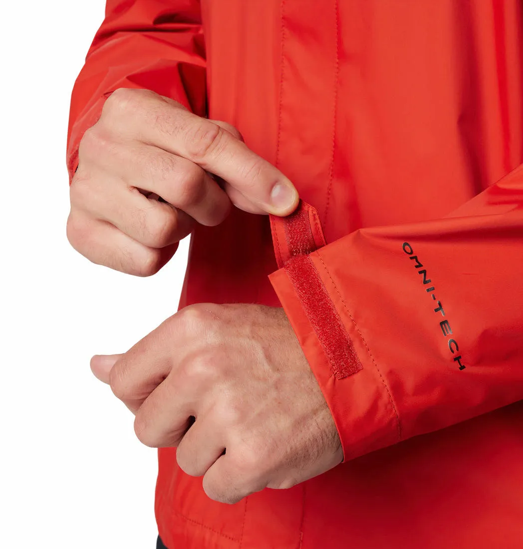 Columbia Men Red Omni-Tech Watertight II Waterproof Rain Jacket