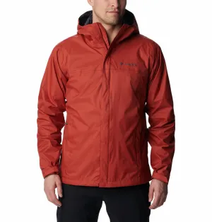 Columbia Men Red Omni-Tech Watertight II Waterproof Rain Jacket
