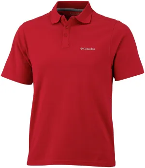 Columbia Men Red Omni-Wick Elm Creek Polo Tshirt