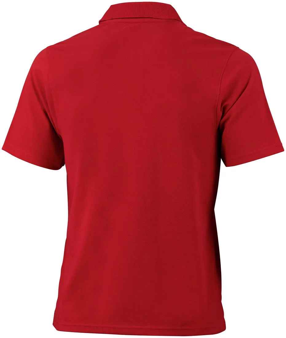 Columbia Men Red Omni-Wick Elm Creek Polo Tshirt