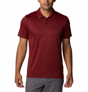 Columbia Men Red Omni-Wick Hike Polo Tshirt