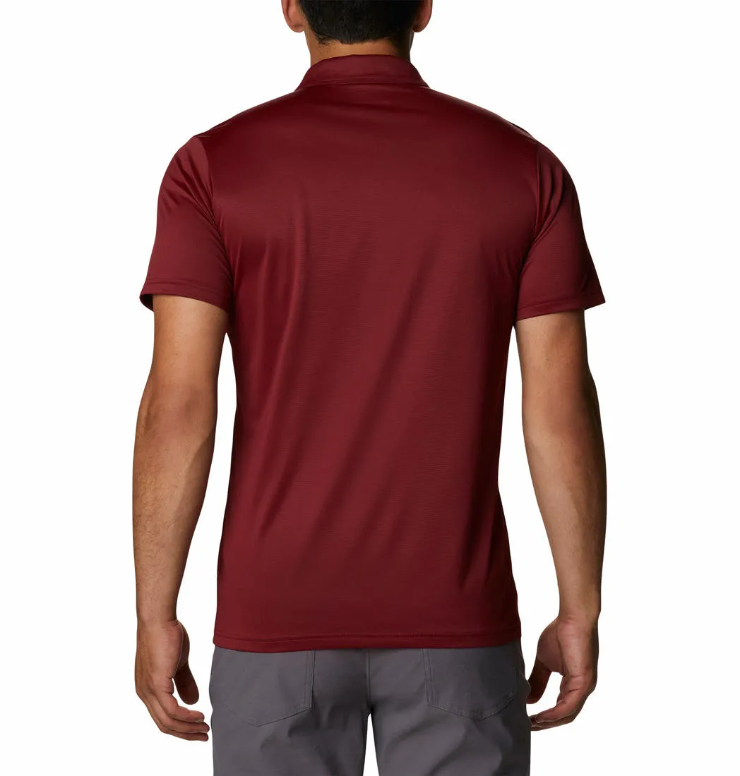 Columbia Men Red Omni-Wick Hike Polo Tshirt