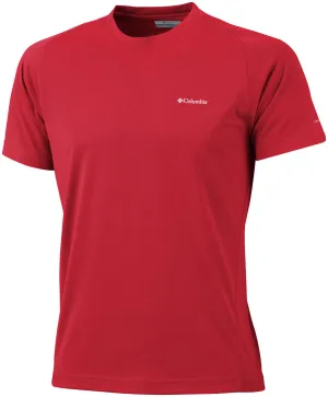 Columbia Men Red Omni-Wick Mountain Tech III Crew Tshirt