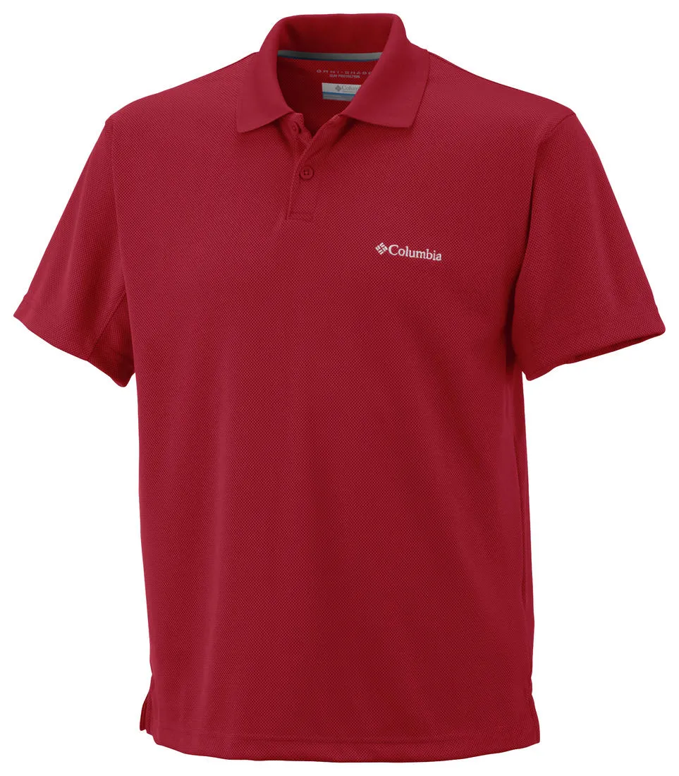 Columbia Men Red Omni-Wick New Utilizer Polo Tshirt