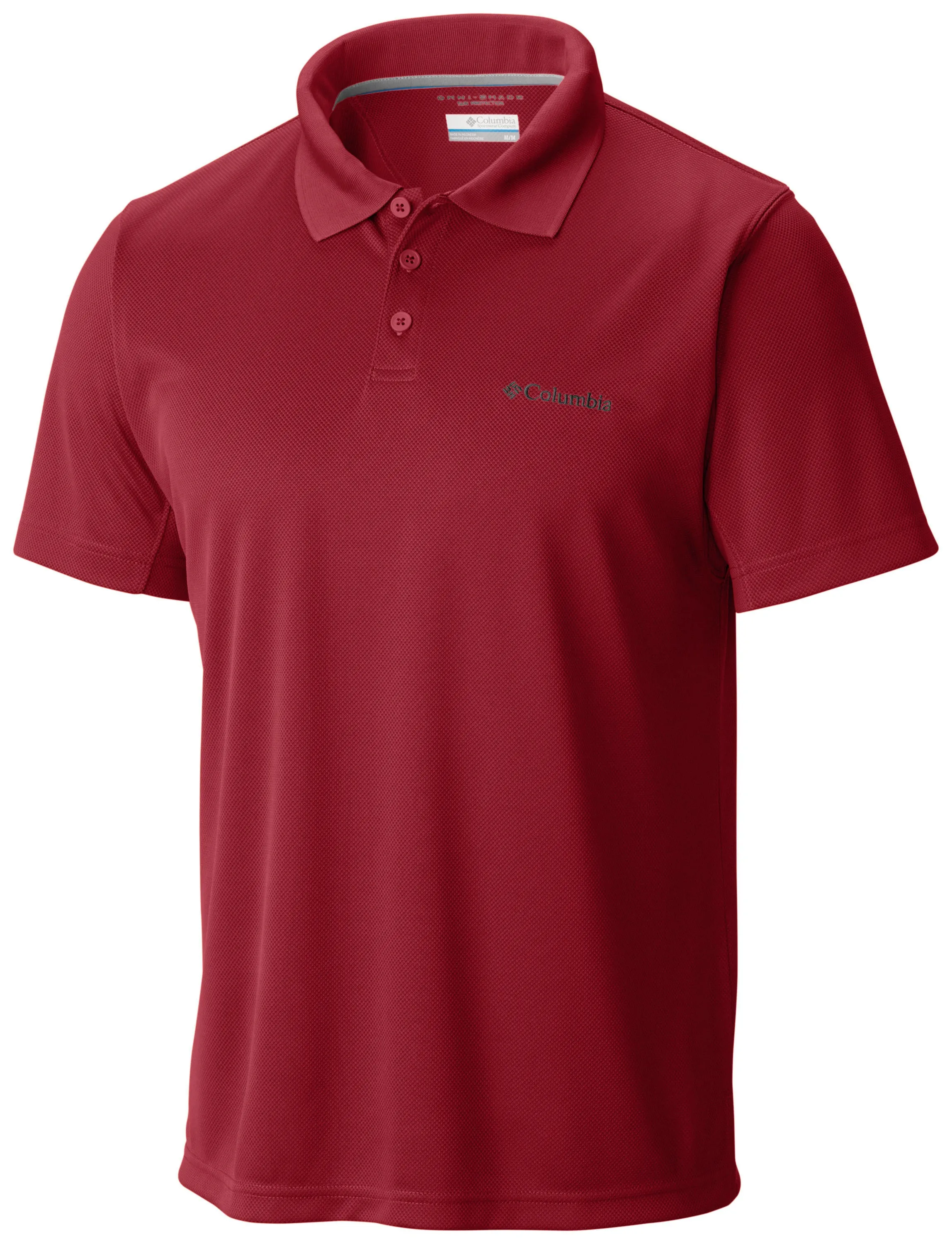 Columbia Men Red Omni-Wick New Utilizer Polo Tshirt