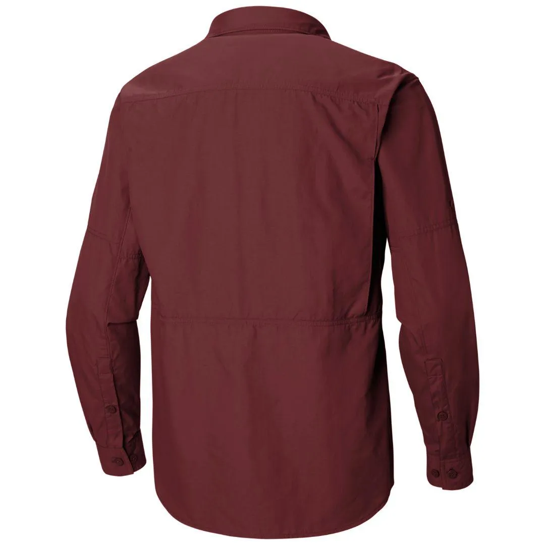 Columbia Men Red Omni-Wick Silver Ridge 2.0 Long Sleeve Shirt