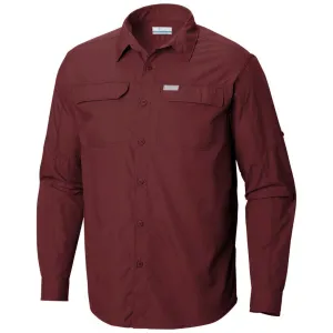 Columbia Men Red Omni-Wick Silver Ridge 2.0 Long Sleeve Shirt