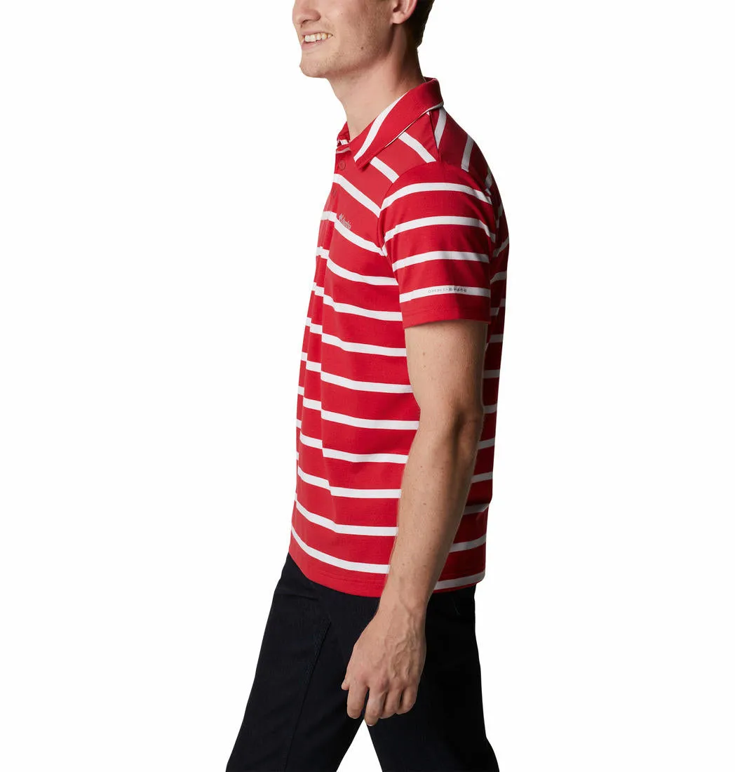 Columbia Men Red Omni-Wick Sun Trek Polo Tshirt