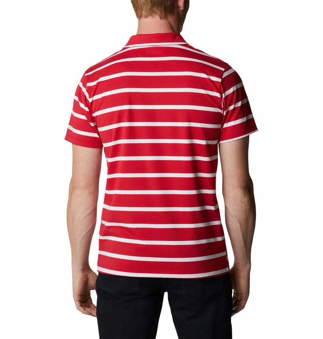 Columbia Men Red Omni-Wick Sun Trek Polo Tshirt