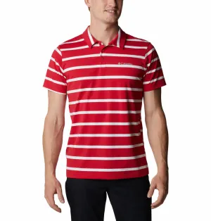 Columbia Men Red Omni-Wick Sun Trek Polo Tshirt