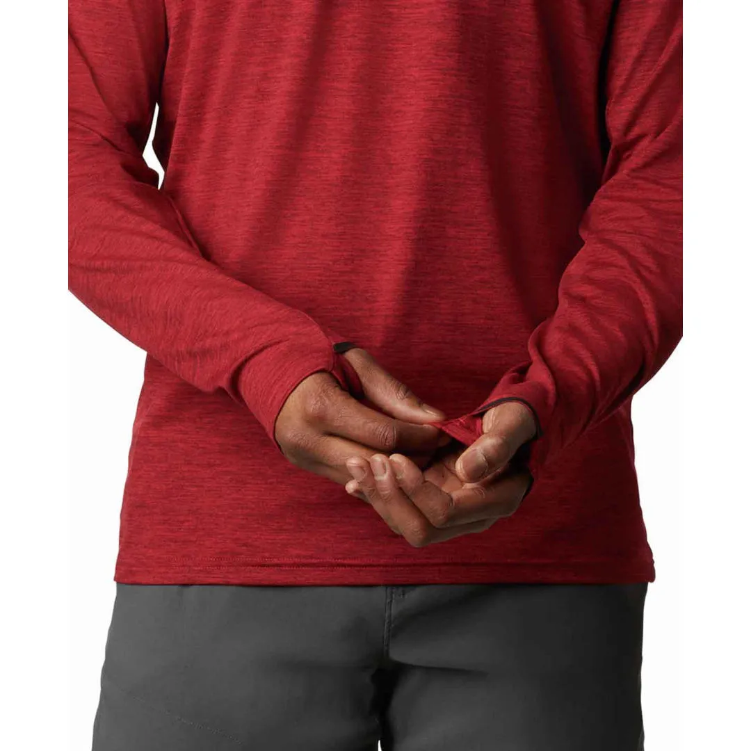 Columbia Men Red Omni-Wick Tech Trail Crew II Tshirt