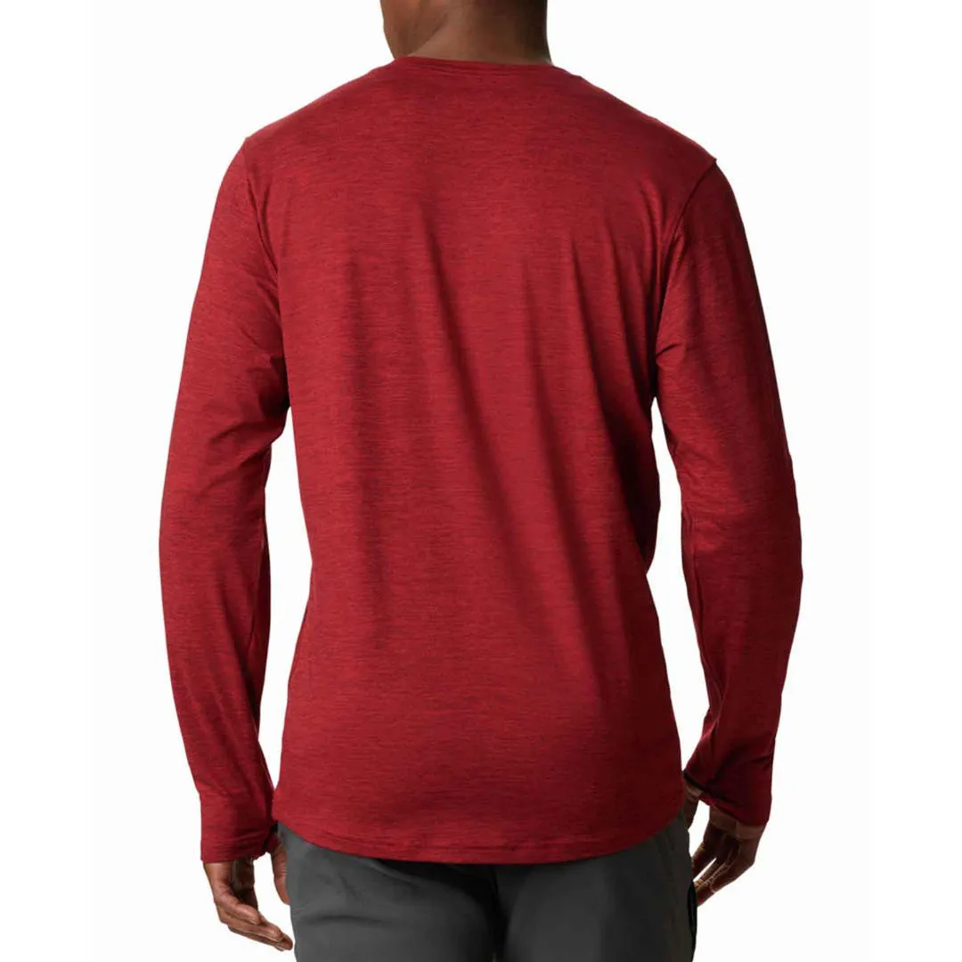 Columbia Men Red Omni-Wick Tech Trail Crew II Tshirt