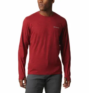 Columbia Men Red Omni-Wick Tech Trail Crew II Tshirt
