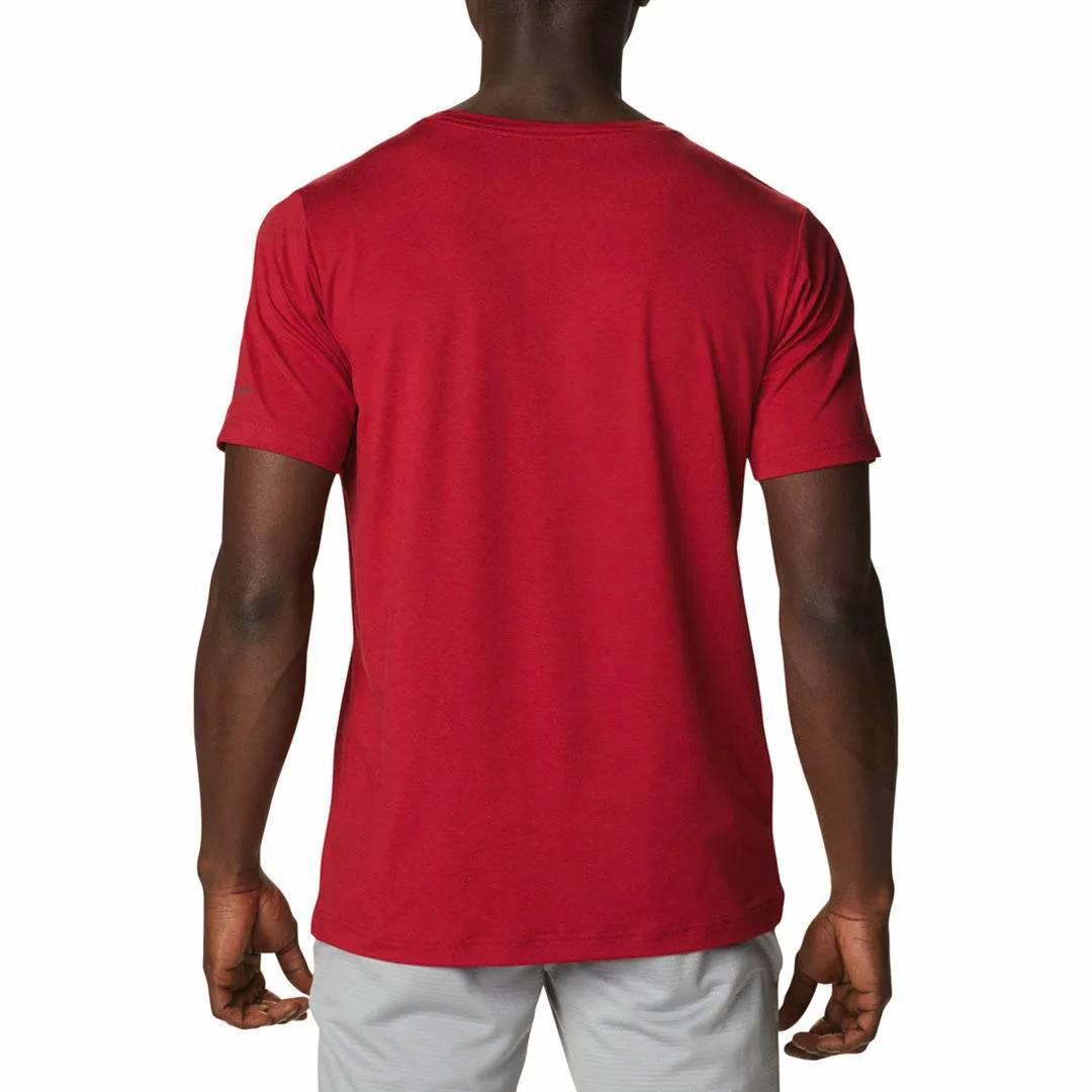 Columbia Men Red Omni-Wick Tech Trail Graphic Tshirt