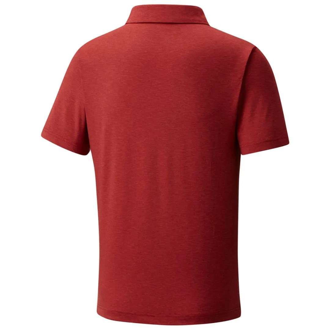 Columbia Men Red Omni-Wick Tech Trail Polo Tshirt