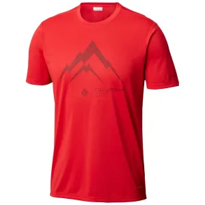 Columbia Men Red Omni-Wick Timber Trek Graphic Tshirt