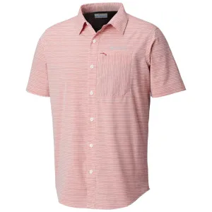 Columbia Men Red Omni-Wick Twisted Creek II Short Sleeve Shirt