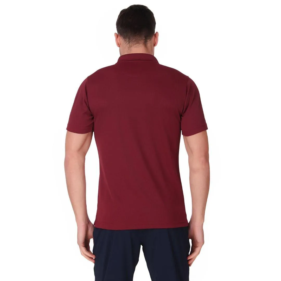 Columbia Men Red Omni-Wick Utilizer Polo Tshirt