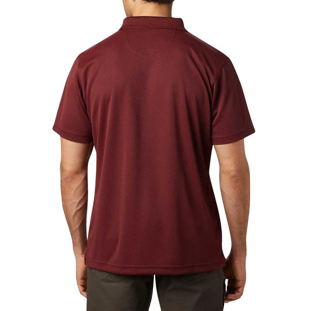 Columbia Men Red Omni-Wick Utilizer Polo Tshirt