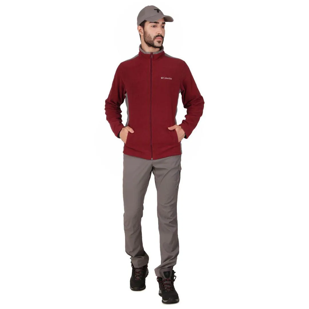 Columbia Men Red Sun Protection Klamath Range Fleece Jacket